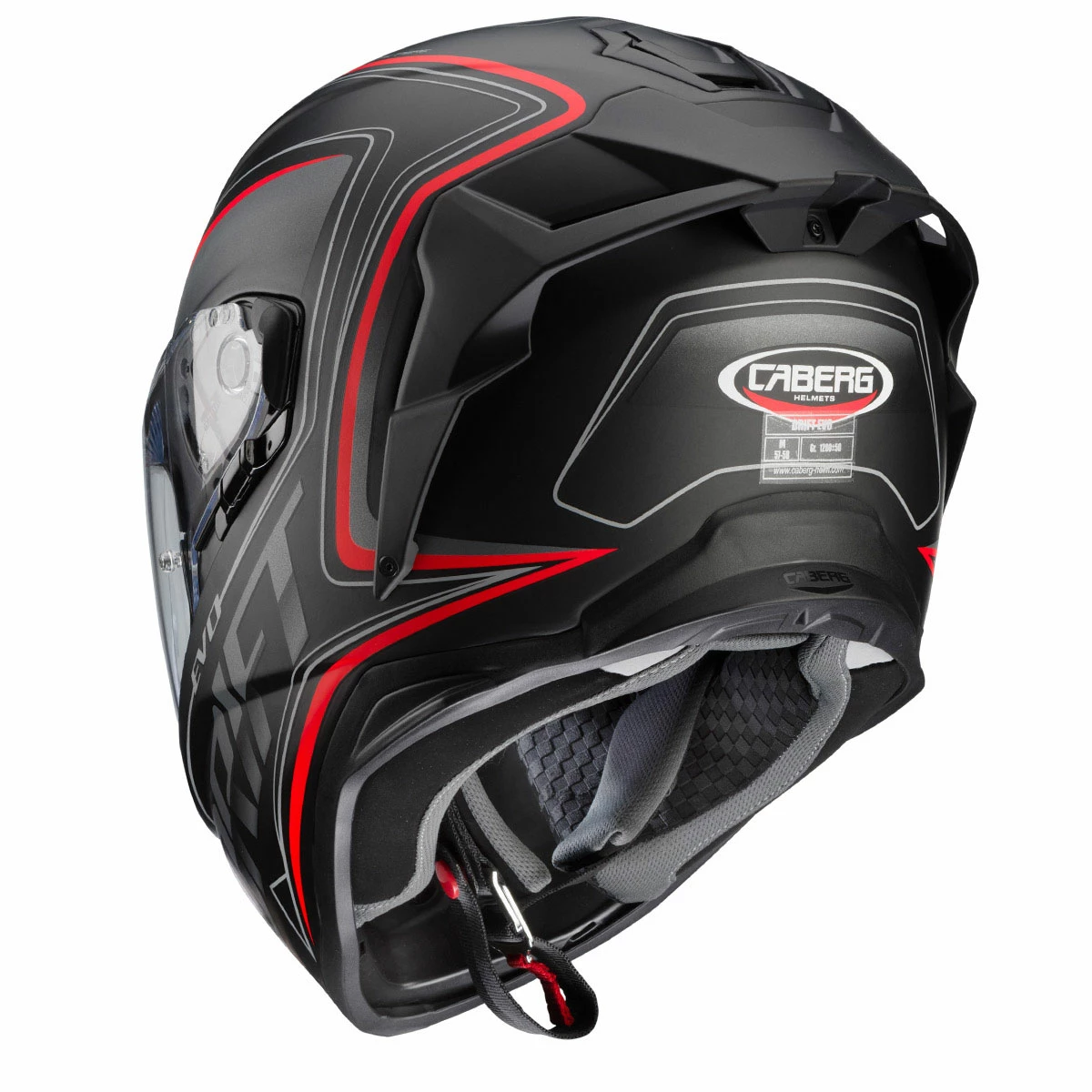 Fibra Caberg Drift Evo Integra Nero Rosso Fluo - immagine 3