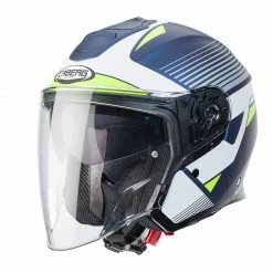 Fibra Casco Caberg Flyon Rio Blu Opaco Bianco Giallo